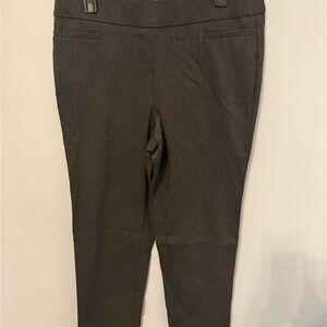 Liz Claiborne Charcoal Slim Ponte Pants, Size 10